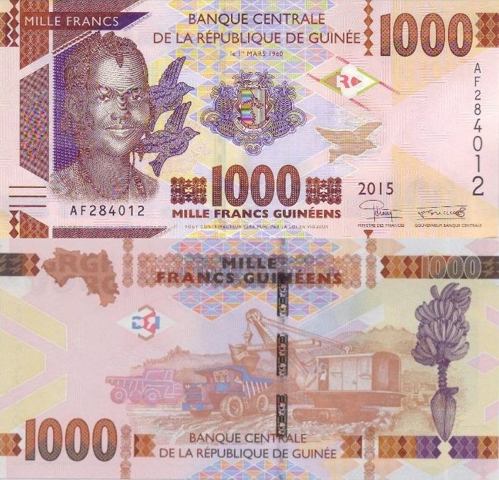 Gwinea wprowadziła do obiegu zmodernizowaną wersję banknotu o nominale 1000 franków