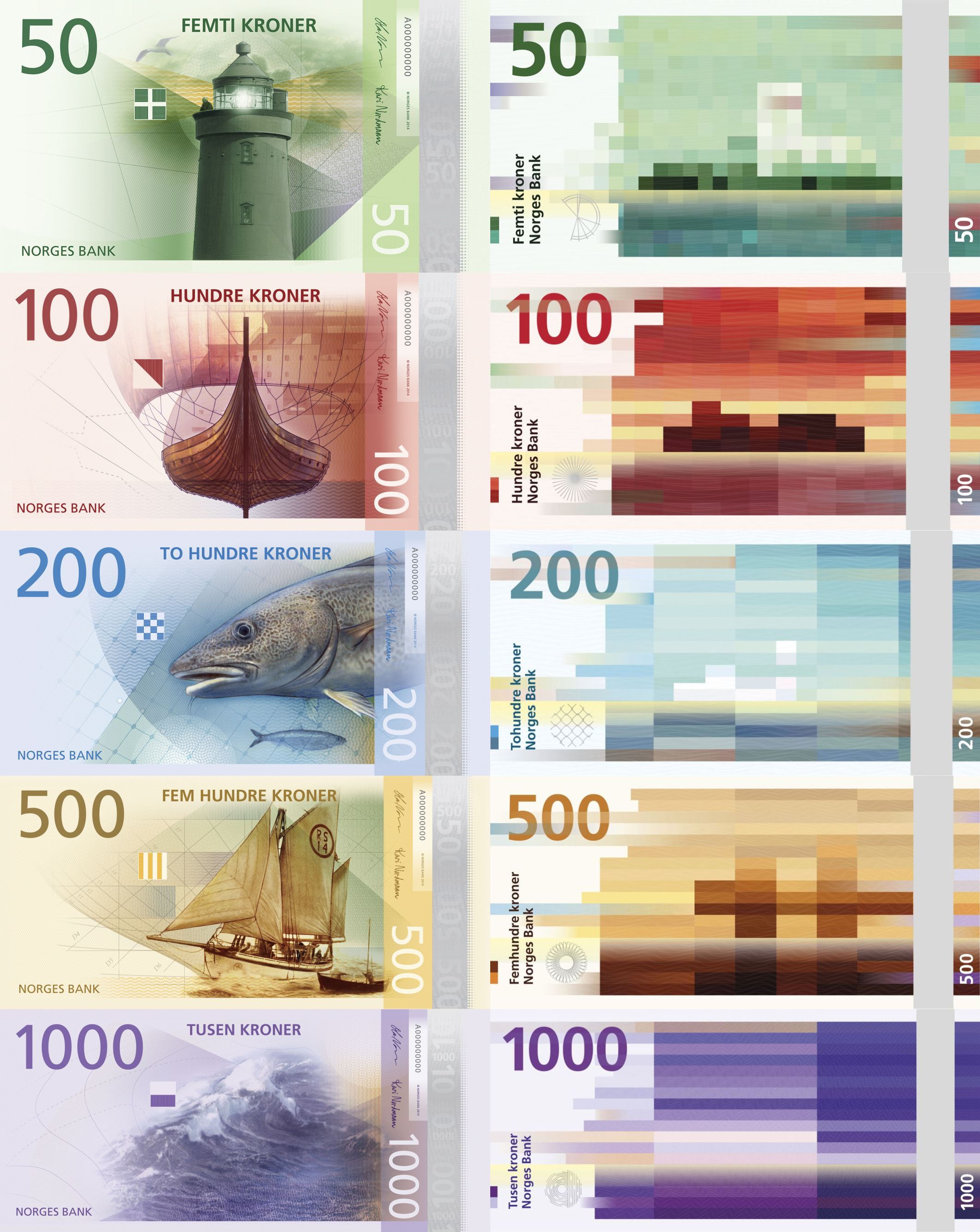 Norwegia zaprezentowała projekty nowej serii banknotów