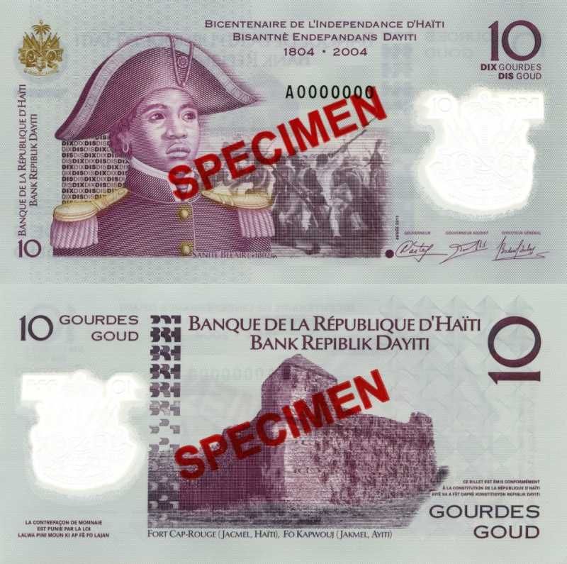 Haiti planuje wprowadzić do obiegu banknot polimerowy o nominale 10 gourdes