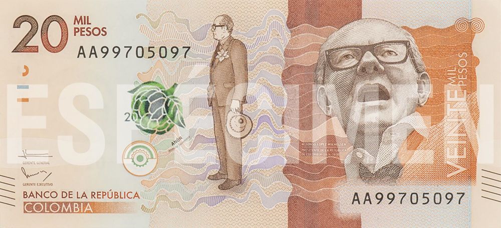 Kolumbia wprowadzi do obiegu nowy banknot o nominale 20000 pesos