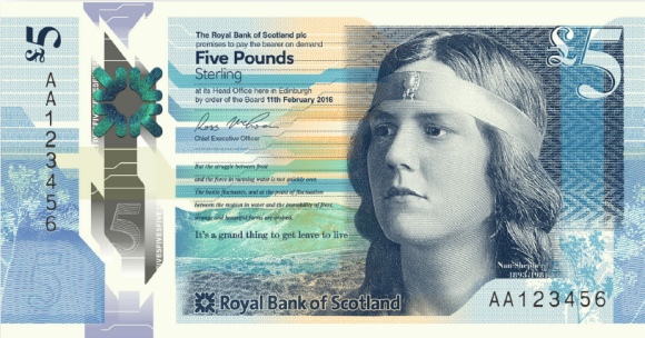 Szkocja: Royal Bank of Scotland wprowadził do obiegu nowy banknot o nominale 5 funtów