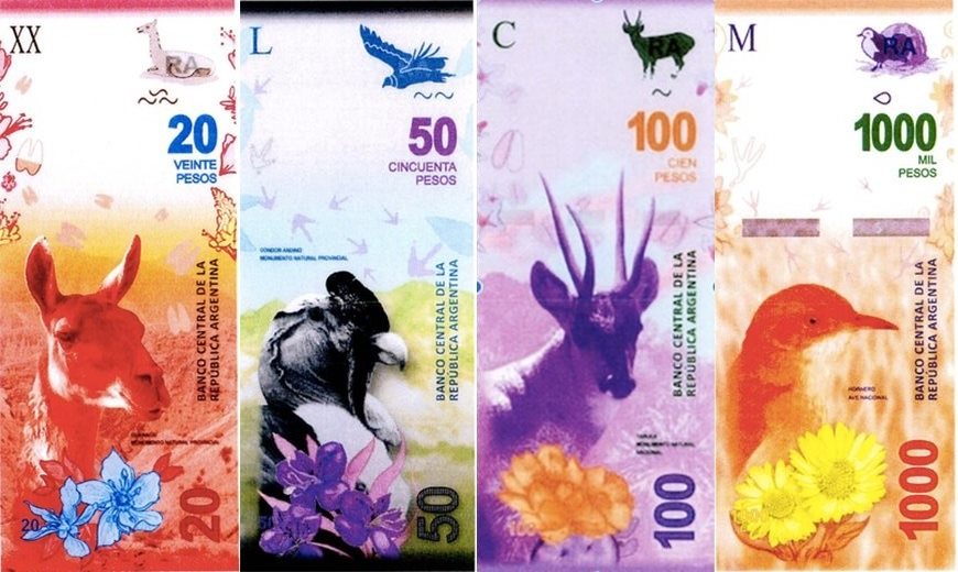 Argentyna ujawniła projekty kolejnych nominałów z nowej serii banknotów