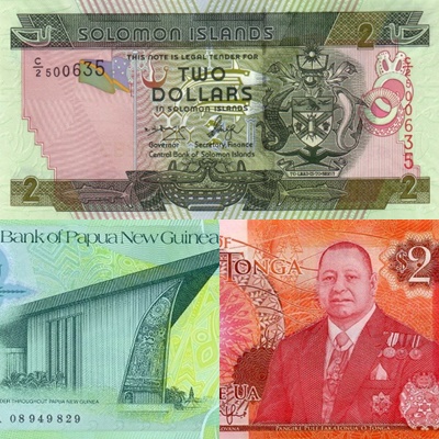 Australia i Oceania: Najniższe nominały banknotów i ich wartość w polskich złotych