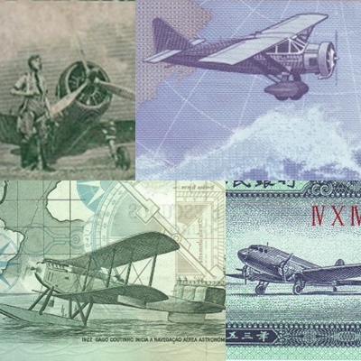 Ciekawe motywy na banknotach: Samoloty