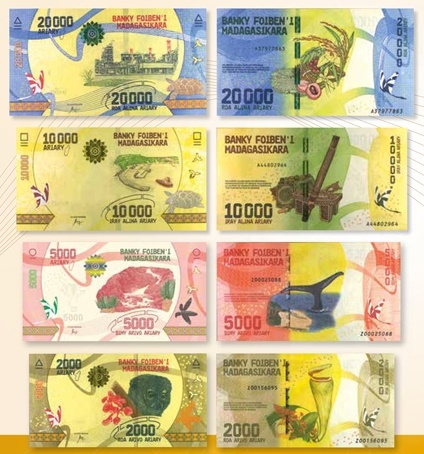Madagaskar ujawnił wizerunki nowych banknotów obiegowych