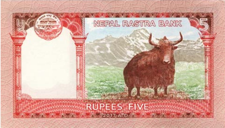 Nepal wydał nowy banknot obiegowy o nominale 5 rupii