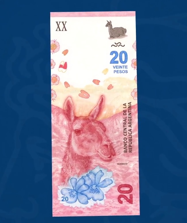 Argentyna wydaje nowy banknot obiegowy o nominale 20 peso