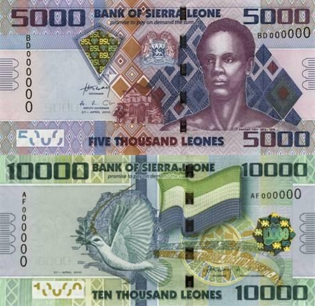 Sierra Leone wyda nowe banknoty o nominałach 5000 i 10000 leone