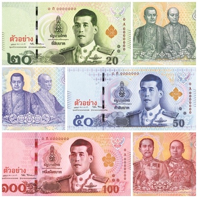 Tajlandia wydała trzy pierwsze nominały z nowej serii banknotów
