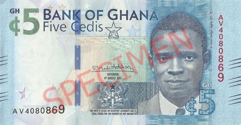 Ghana wydała nowy banknot obiegowy o nominale 5 cedi