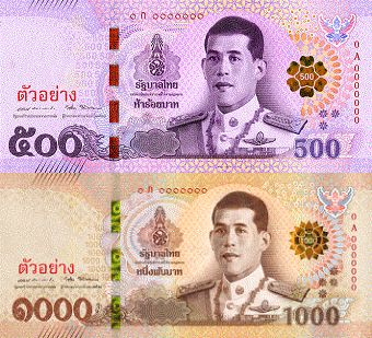 Tajlandia wydała dwa ostatnie banknoty z nowej serii
