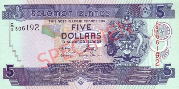 Wyspy Salomona wyemitują nowy banknot obiegowy o nominale 5 dolarów