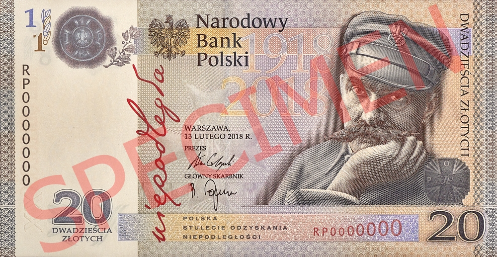 NBP wydał banknot okolicznościowy z okazji setnej rocznicy odzyskania niepodległości przez Polskę