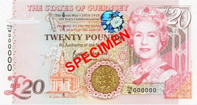 Wyspa Guernsey wydała nowy banknot okolicznościowy o nominale 20 funtów