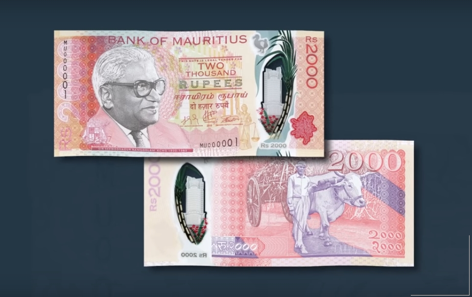 Mauritius wydał nowy banknot obiegowy o nominale 2000 rupii