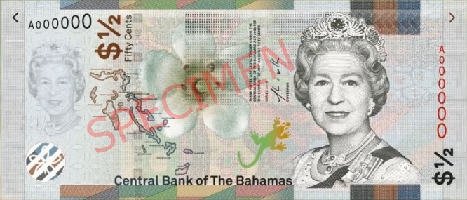 Bahamy wydały nowy banknot obiegowy o nominale ½ dolara