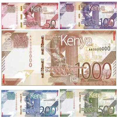 Kenia wydała nową serię banknotów obiegowych