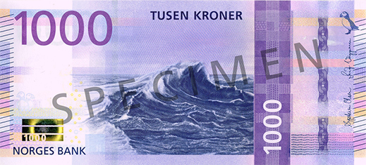Norwegia wydała nowy banknot obiegowy o nominale 1000 koron