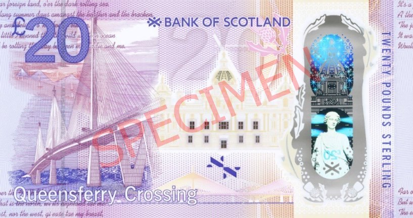 Szkocja: Bank of Scotland wyda banknot okolicznościowy o nominale 20 funtów