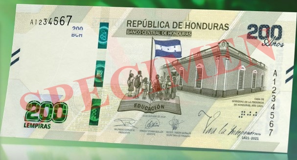 Honduras ujawnił wizerunek nowego banknotu nominale 200 lempir