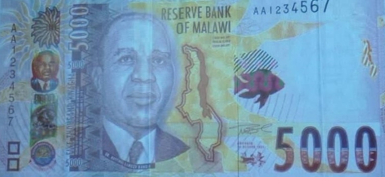 Malawi upubliczniło wizerunek banknotu obiegowego o nominale 5000 kwacha