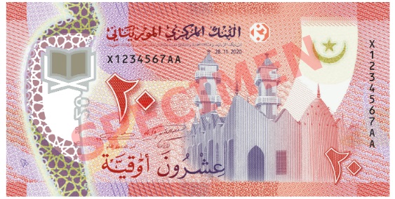 Mauretania wydała nowy banknot obiegowy o nominale 20 ugija